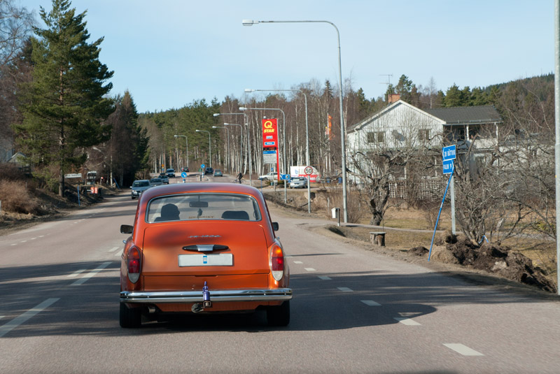 Fin orange bil... men den fick jag inte med mig hem.